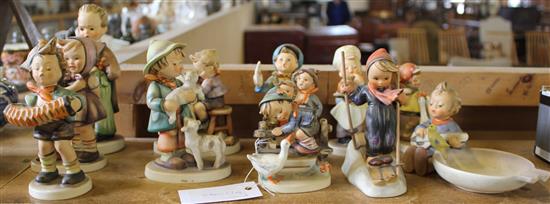 Twelve Hummel figures